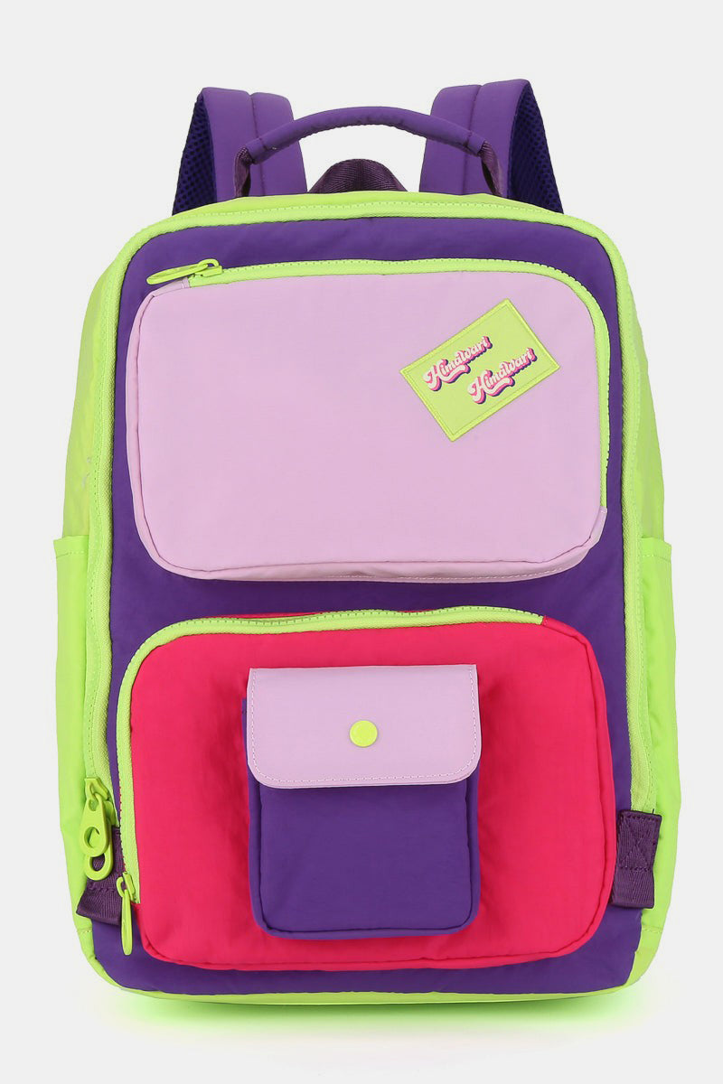 Kawaii Japanese 80s 90s Retro Vintage Contrast Nylon Backpack Bag with Handles